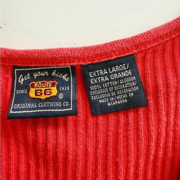 Vintage 90s y2k red embroidered tie up tank. - Picture 4 of 4